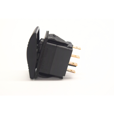 RK19910 Illumntd Weather Resistnt Rckr Switch BLK OFF-ON DPST