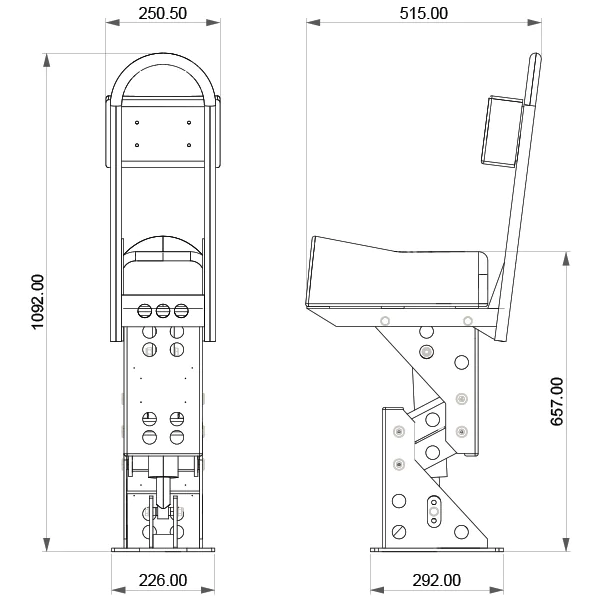 RIB-03 Full Suspension Seat & Pedestal Set - Image 2