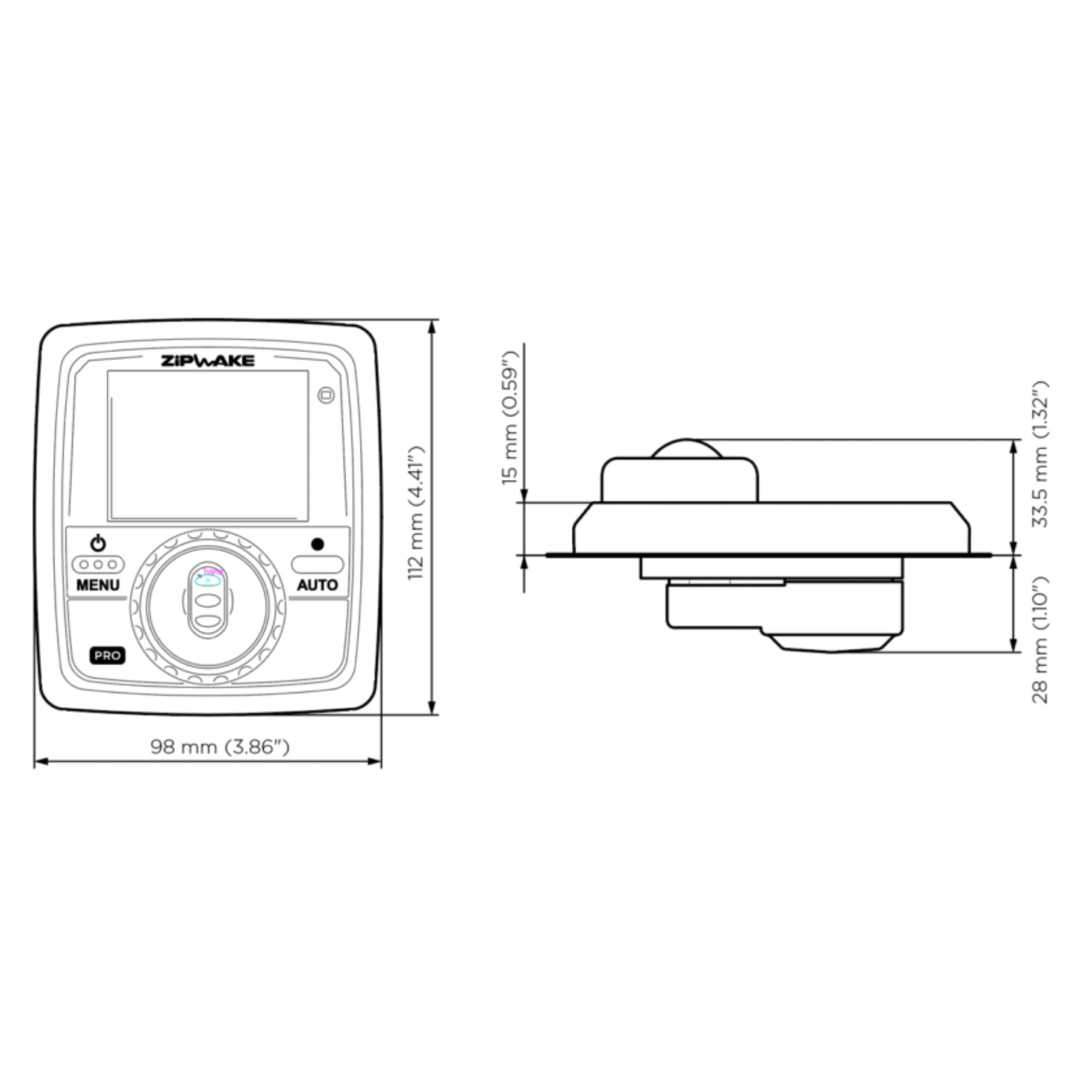 Zipwake Control Panel PRO, distributed by Hypro Marine